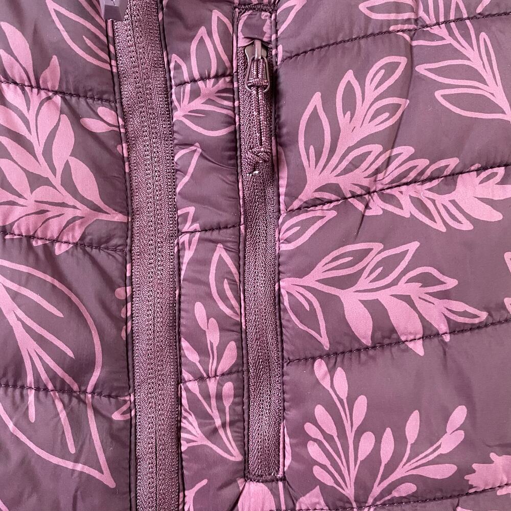 Eddie Bauer Alpine Puffer Vest Women S Wine Leaf Cottagecore Water Repellent NWT - Picture 5 of 14